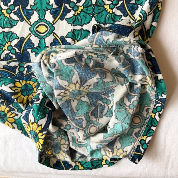 FOREVER 21 Women Midi Dress size M Sleeveless Stretchy Casual Green Yellow - Picture 7 of 8